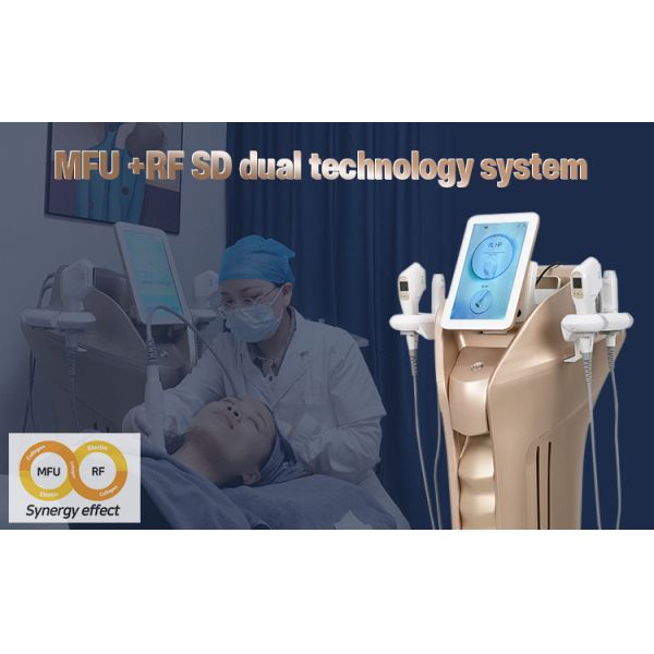 Clínica de belleza HIFU máquina de levantamiento facial antiedad RF máquina de levantamiento facial