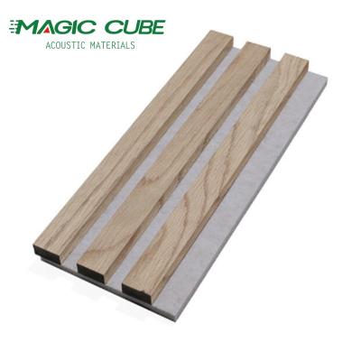 Wood Felt Wall Cladding Slat Acoustic Panel 3 Side Interior Acoustic Slat Wall Panel