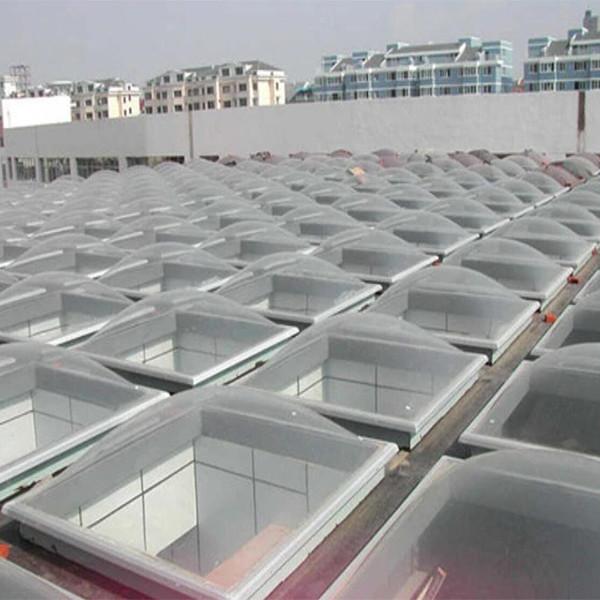 Commercial Dome Skylight Roofing High Light Transmission Solid Sheet Formed