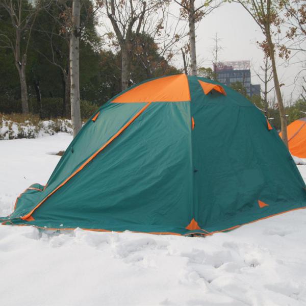 Aluminum Pole Double Layer Camping Tent With Snow Skirt