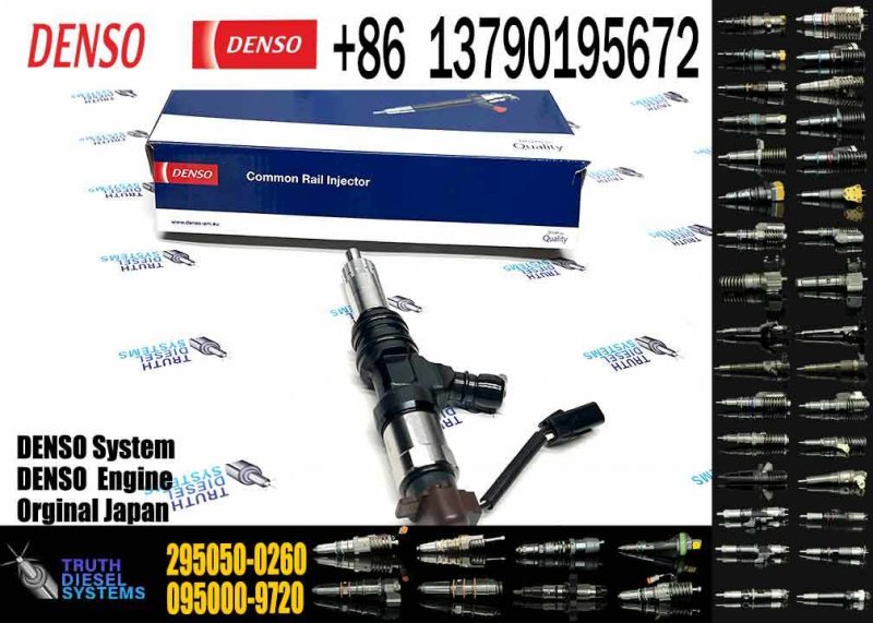 Truck Engine Parts Common Rail Diesel Fuel Injector 295050-0260 ME306476 295050-0261 295050-0262