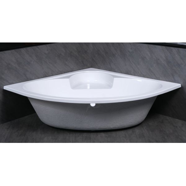 Simple Built in Corner Acrylic Bathtubs with Flexible Front Panel and Hand Control