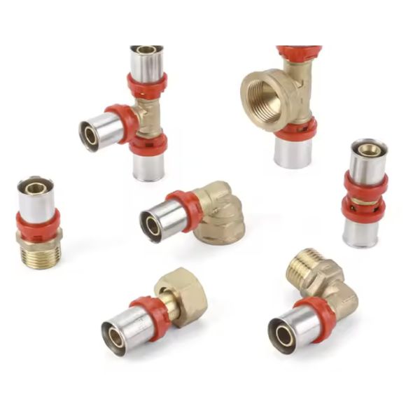 3/4 NPT raccords de compression en laiton poliRouge raccords en PEX en laiton 1/2