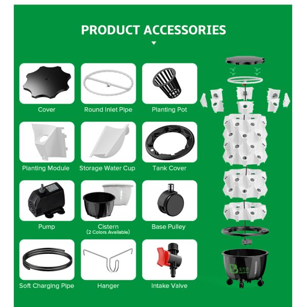 Baolida 6 Layers 48 Holes Vegetable Farming Hydroponics Equipment Grow Cultivo Hidroponic Vertical System