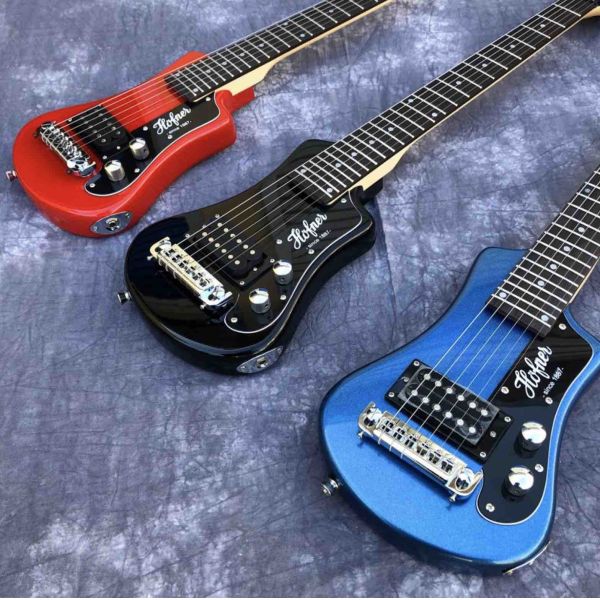 Three color hofner Shorty mini Travel Guitar Protable beginner guitar kid Electric guitar