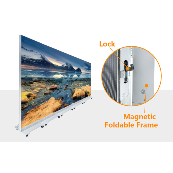 P1.25 P1.5 Indoor LED Poster Display Foldable Double Sided Digital Signage ABXING FS