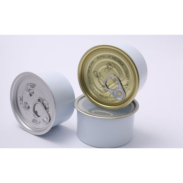 Round Shape Tobacco Tin D73x44mm 180ml Silver Cigarette Tin