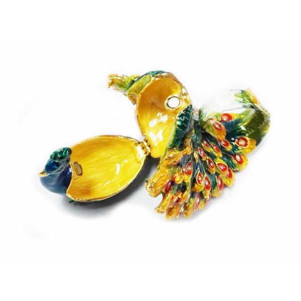 Double Love Birds Pewter Trinket Box Peacock Trinket Box Wedding Gift