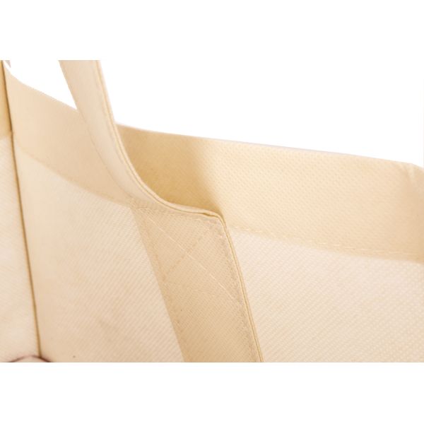 Square Bottom White Non Woven Bag With Eco Friendly Laminated Fabric Material
