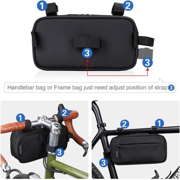 Bike Handlebar Bag, Multifunctional Mountain Bike Crossbar Front Bag Road Bike Basket Bicycle Frame Bag Waist