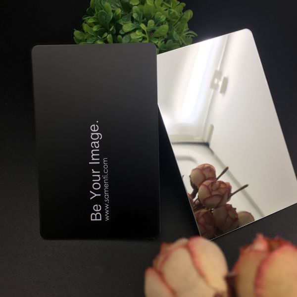 Custom Luxury Unique Thin Cheap Blank Glossy Matte Gold Foil Silver Metallic Hologram Mirror Plastic Business Card With Logo