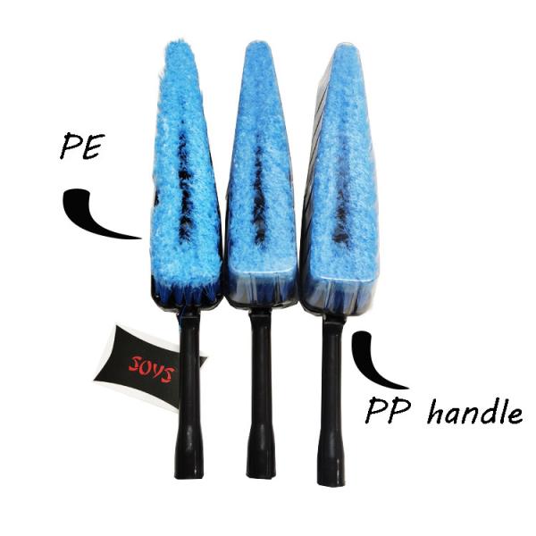 PET Car Cleaning Brushes 24cm Short Handle Microfibre Wheel Brush