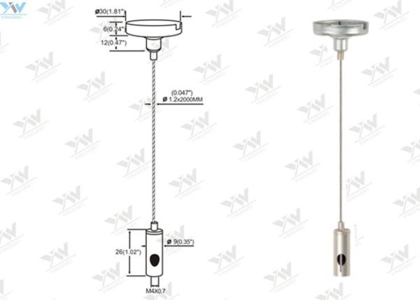 Sistemas de suspensão do fio da iluminação da cor do cetim para luzes de painel de suspensão