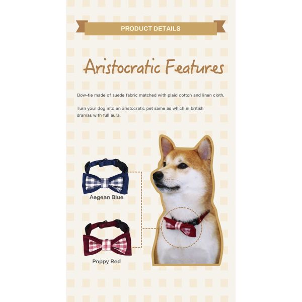 Wide Yellow Red Nylon Dog Collars Personalised Christmas Thanksgiving Dog Bow Tie