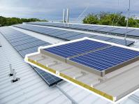 Sistema de paneles solares a prueba de fuego con núcleo de lana de roca y lana de vidrio de PU