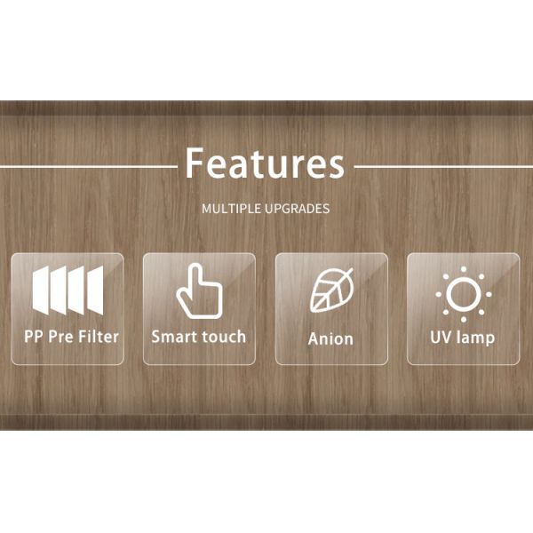 PP Pre Filter UV lamp H10 Hepa Air Purifier Clean Cost Concept