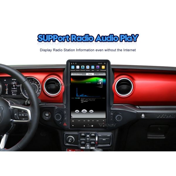 Авторадио для Jeep Wrangler (2018-2021) 13,6 дюйма GPS навигация DVD мультимедиа авто стерео 2din