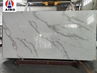 Pedra artificial de quartzo da porcelana artificial branca nova das lajes de quartzo de Calacatta Crystal Extra White Marble Stone da chegada