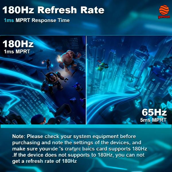 Yanxun 27 1080P 240Hz IPS Gaming Monitor | Ring RGB Glow & Sleek Contours, 1ms GTG, 99% sRGB, FreeSync Compatible, Flicker-Free Eye Care