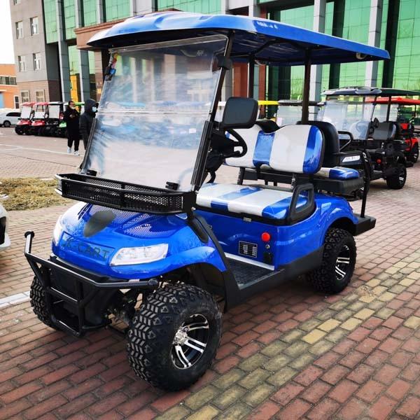 Carrinho de golfe ODM azul 6KW 4 lugares elétrico com certificado CE