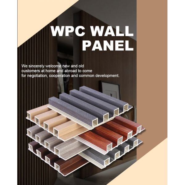 Panneau mural en WPC imperméable à l'eau pour le fond de télévision pour la décoration intérieure dans les hôtels et les appartements en plastique