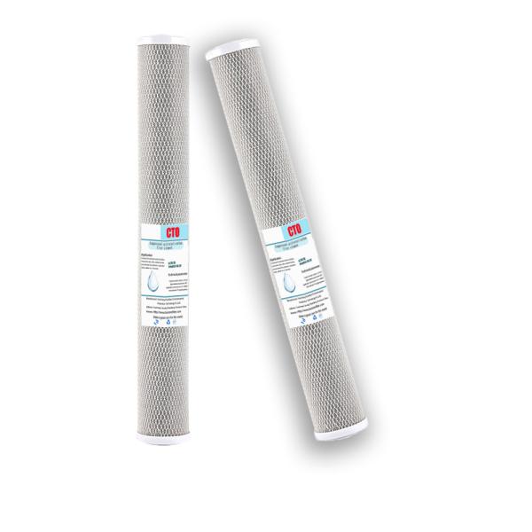 20 polegadas de boca plana elemento de filtro de carbono comprimido para máquina de água pura comercial
