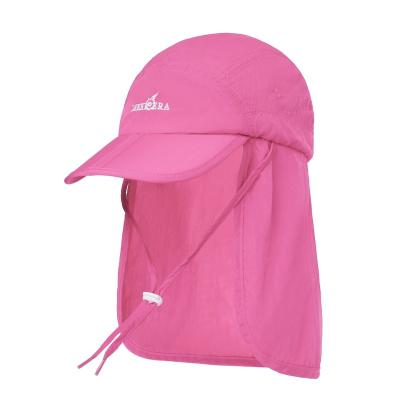 Outdoor Hiking Sun Protection Hats With Neck Flaps Pantone Color