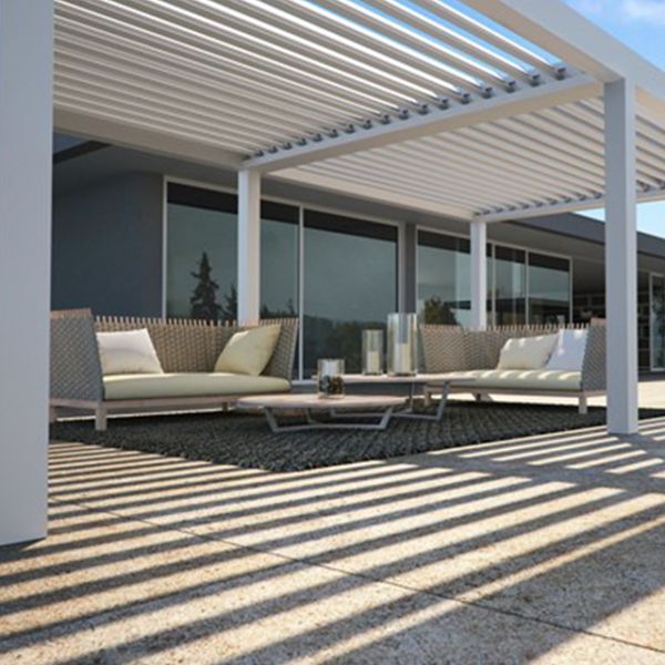 Rainproof регулируемая прессованная алюминиевая Louvered пергола 6063