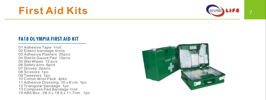 ABS First Aid Kit Workplace Wall-Mounted Portable Plastic First Aid Box Survival Kit With Medical Supplies