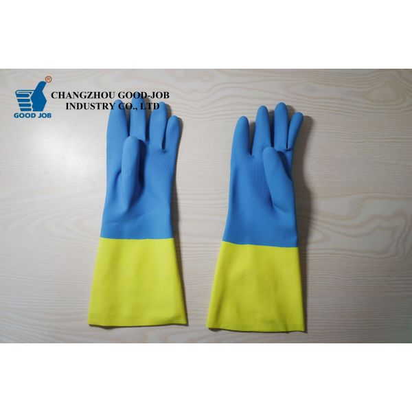 Neoprene Rubber Latex Gloves Chemical Resistant For Furniture Paint Ink