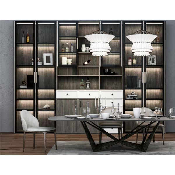 Полностью стеклянные ящики шкафа 4 шкафа двери 4M алюминиевые построенные в шарике