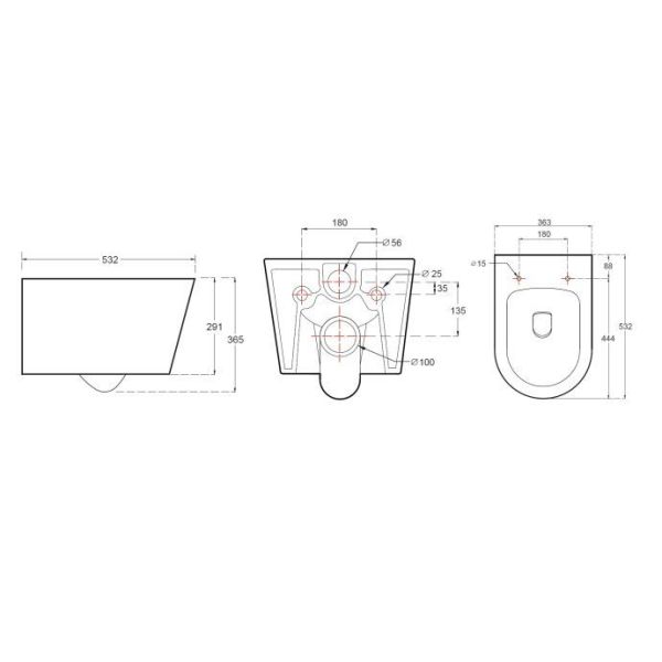 Luxury Matt Black Washdown Tornado Flush Ceramic Bathroom Soft Seat Cover Wall Mounted Toilet