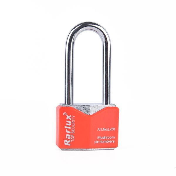 50mm Long Shackle Plastic Cover  Solid Padlock Colorful Iron Padlock