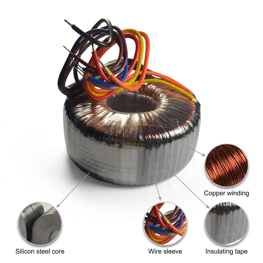 200VA 300VA 500VA High Power Toroidal Transformer For Audio Amplifier And UPS