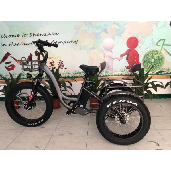 трицикл велосипеда груза колеса 500w 48v 3 электрический на взрослые 20