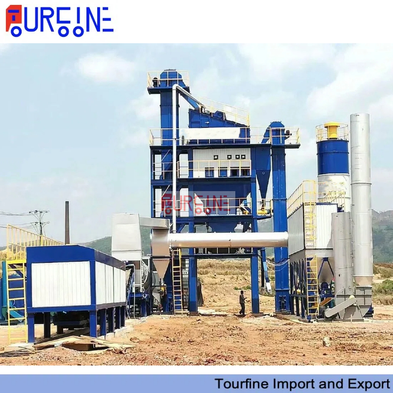 Tourfine New Type 80ton/H Intermittent Mobile Asphalt Mixing Plant Construction