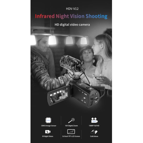 Vlog 4k Digital Video Camera Home Camcorder Film 1080P HD With Infrared Night Vision