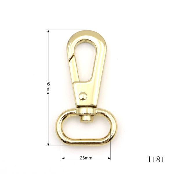 Gold Bag Hook Clip 26mm Key Chain Clasp For Bag Lanyard Hardware