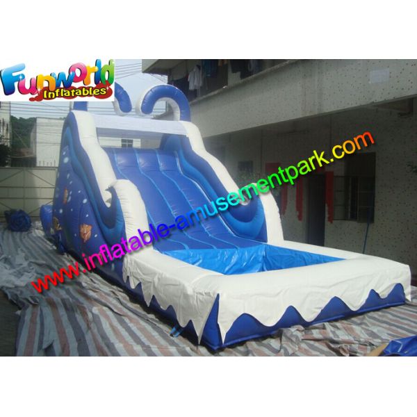 Коммерчески синь брезента PVC ягнится игрушки игры воды скольжения воды раздувные