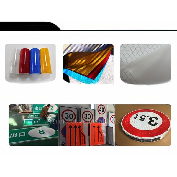 Red Retro Reflective Film Foil for Traffic Signage and Permanent Signs Self Adhesive