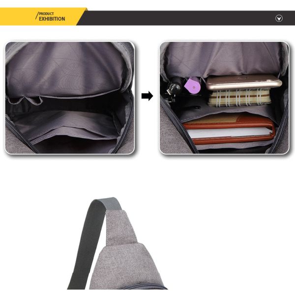 Fashion Crossbody Sling Backpack Large Capacity Sports Chest Bag For Men