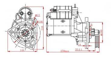 2.8kw Magnetron Engine Starter Motor For Tractors 9142780 122801 18546
