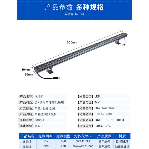 Swimming Pool White Waterproof led Landscape Lightled wall grazing fixture led wall washer