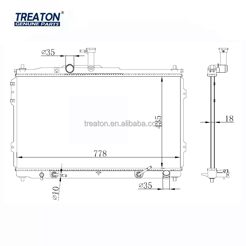 Treaton Auto Parts High Quality 25310-4H050 Radiator for Grand Starex