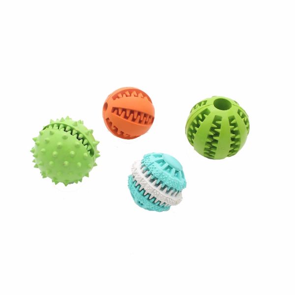 Green Pet Rubber Chew Toys Cleaning Dog Toys For Dogs With No Teeth