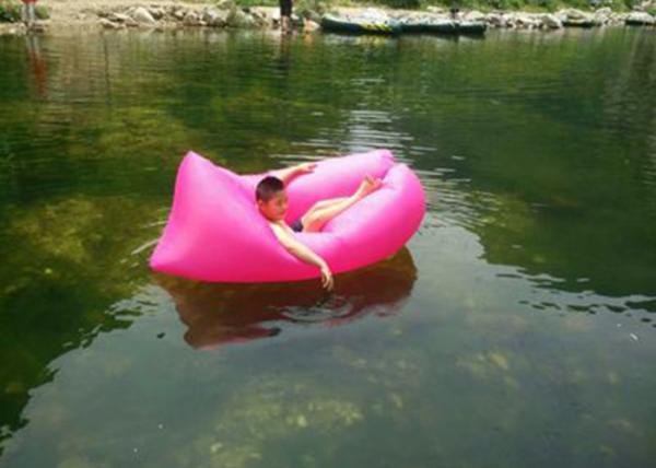 Custom Lazy Hangout Inflatable Sleeping Bag / Sofa / Banana Bag For Camping
