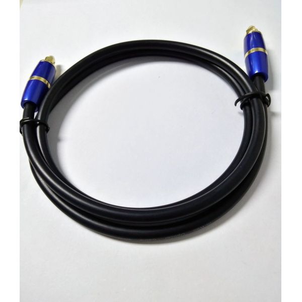 Blue Toslink Digital Plastic Optical Fiber Cable 1 Meter Gold Plated PVC Jacket