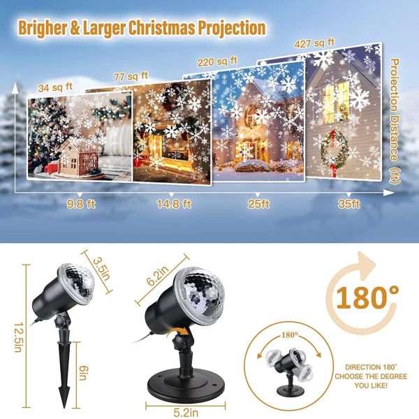 Holiday Party Christmas Projector Lights Wedding Indoor Outdoor Projector Lights