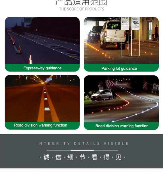 Green LED Aluminium Road Stud Cat Eye Reflector 104*123*23mm for Night Visibility