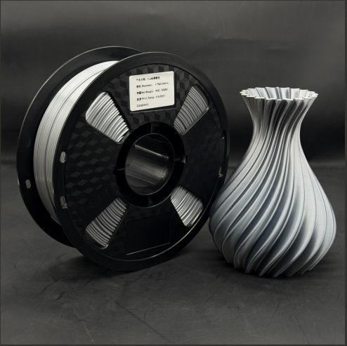 Glossy Shiny Metallic Silk 3D Printer Filament 1.75mm 1kg Low Warp Bubble Free for Art Figurines